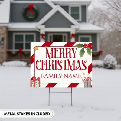Family Christmas Yard Sign Thumbnail