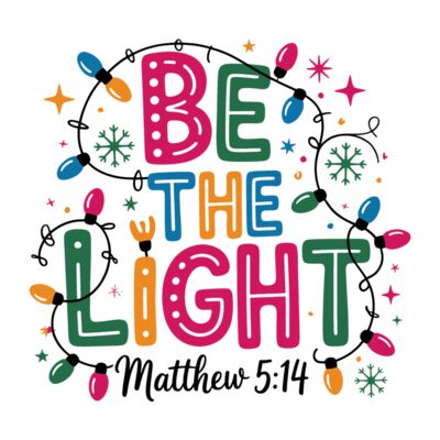 Christmas Light Be the Light Matthew PNG Thumbnail