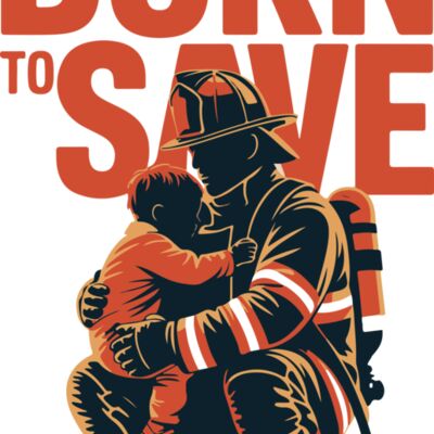 Born To Save Firefighter T Shirt Design Thumbnail
