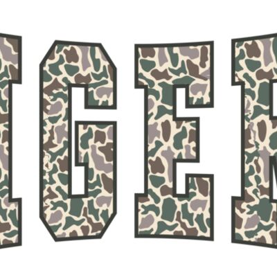Camouflage School Mascot PNG Camo Tigers Thumbnail